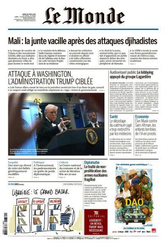 Jaquette de Le Monde N.25295 Du 28 Avril 2026 FR.
