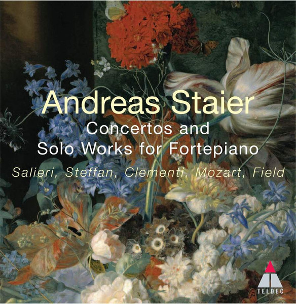 Jaquette de Concertos And Solo Works For Fortepiano Concerto Koln Andreas Staier 5CD 2000 CDrip FLAC.