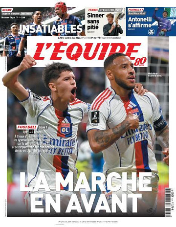 Jaquette de Lequipe du 04 Mai 2026 FR.