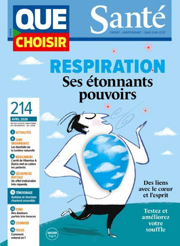 Jaquette de Que Choisir Sante N.214 Avril 2026 FR.