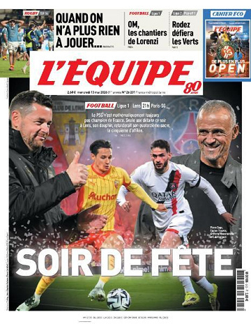 Jaquette de Lequipe du 13 Mai 2026 FR.