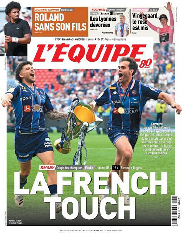 Jaquette de Lequipe du 24 Mai 2026 FR.