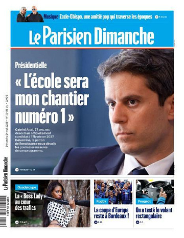 Jaquette de Le Parisien du 24 Mai 2026 FR.