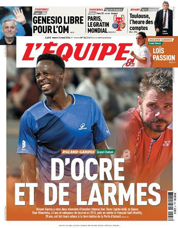 Jaquette de Lequipe du 26 Mai 2026 FR.