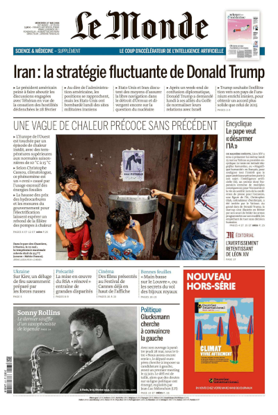 Jaquette de Le Monde Du 27.05.2026 FR.