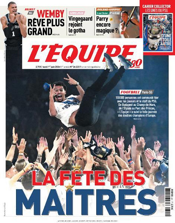 Jaquette de Lequipe du 01 Juin 2026 FR.