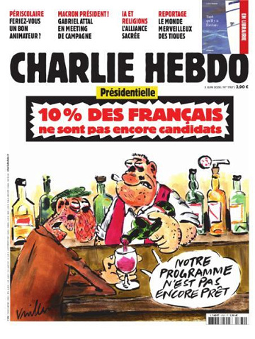 Jaquette de Charlie Hebdo Du 3 Juin 2026 FR.