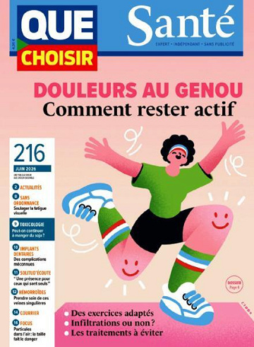 Jaquette de Que Choisir Sante N.216 Juin 2026 FR.