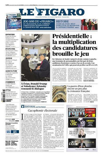 Jaquette de Le Figaro Du 17 Juin 2026 FR.