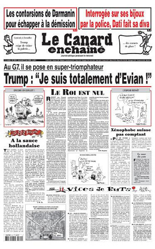 Jaquette de Le Canard Enchaine N.5510 Du 17 Juin 2026 FR.
