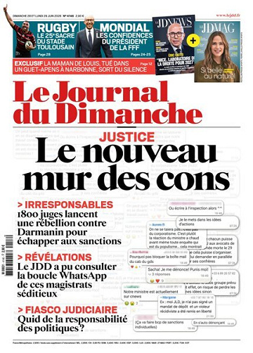 Jaquette de Le Journal Du Dimanche 28 Juin 2026 FR.