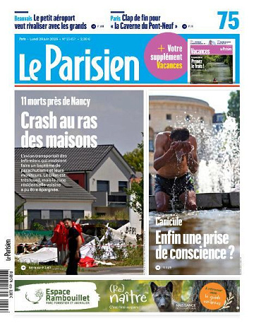 Jaquette de Le Parisien Du 29 Juin 2026 FR.