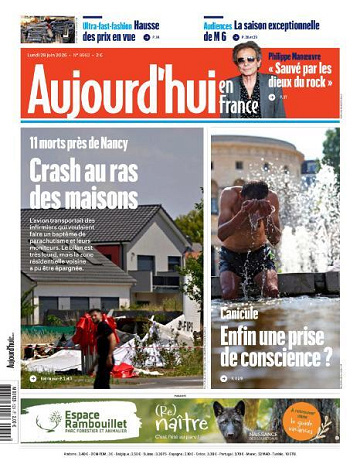 Jaquette de Aujourdhui en France Du 29 Juin 2026 FR.