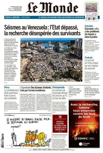 Jaquette de Le Monde Du 01.07.2026 FR.