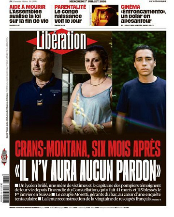Jaquette de Liberation Du 01.07.2026 FR.