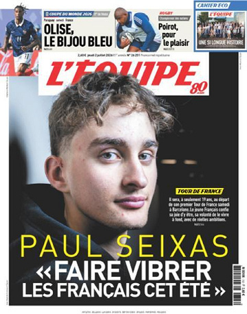 Jaquette de L.Equipe Du 02 Juillet 2026 FR.