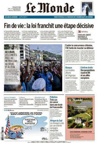 Jaquette de Le Monde Du 02.07.2026 FR.