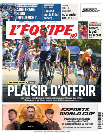 Jaquette de L.Equipe Du 06 Juillet 2026 FR.