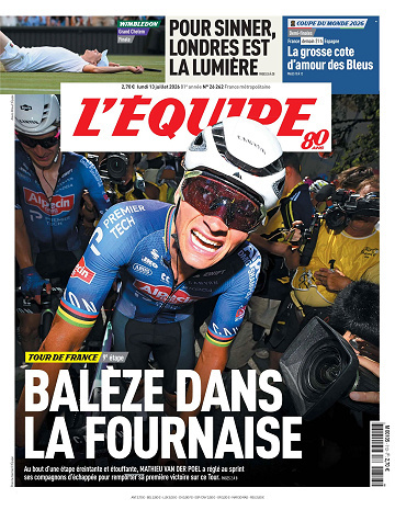 Jaquette de L.Equipe Du 13 Juillet 2026 FR.