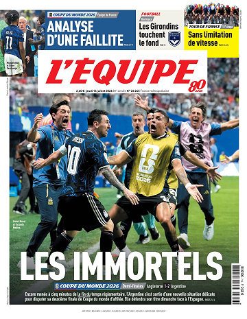Jaquette de L.Equipe Du 16 Juillet 2026 FR.