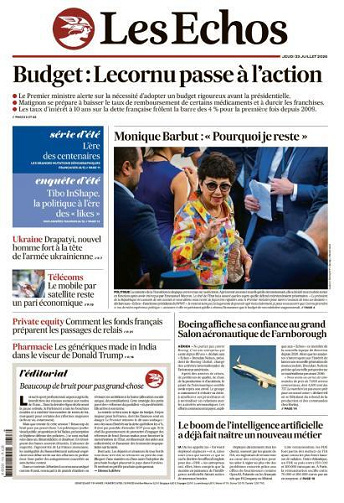 Jaquette de Les Echos Du 23.07.2026 FR.