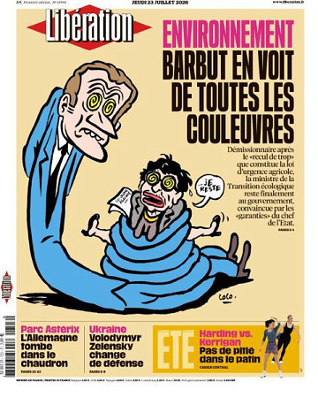 Jaquette de Liberation Du 23.07.2026 FR.