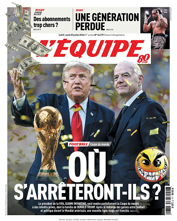 Jaquette de L.Equipe Du 30 Juillet 2026 FR.