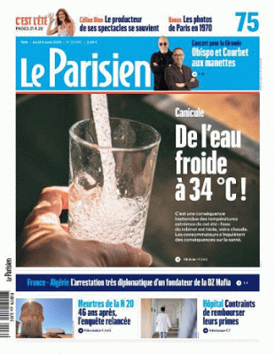 Jaquette de Le Parisien Aujourdhui En France Du 06.08.2026 FR.