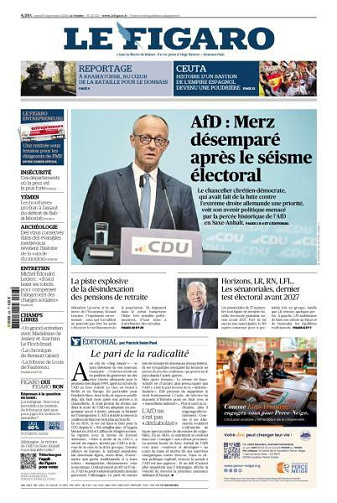 Jaquette de Le Figaro Du 08.09.2026 FR.