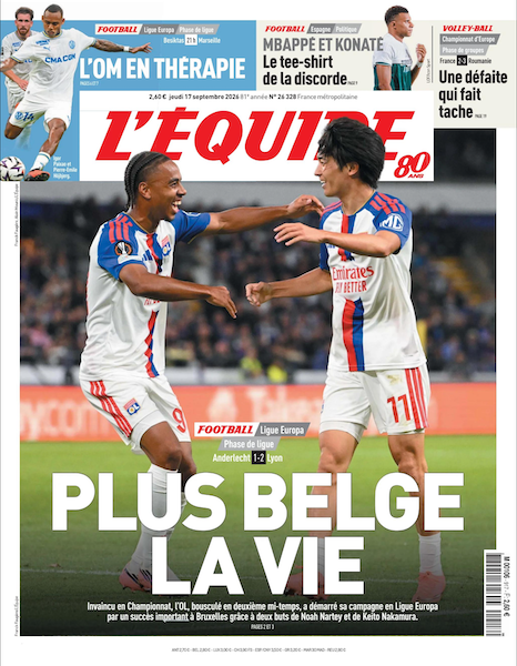 Jaquette de LEquipe Du 17 Septembre 2026 FR.