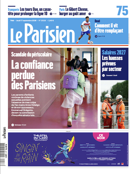 Jaquette de Le Parisien Du 17 Septembre 2026 FR.