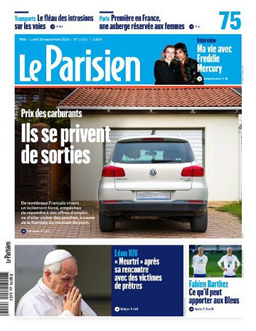 Jaquette de Le Parisien Du 28.09.2026 FR.