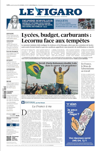 Jaquette de Le Figaro Du 6 Octobre 2026 FR.