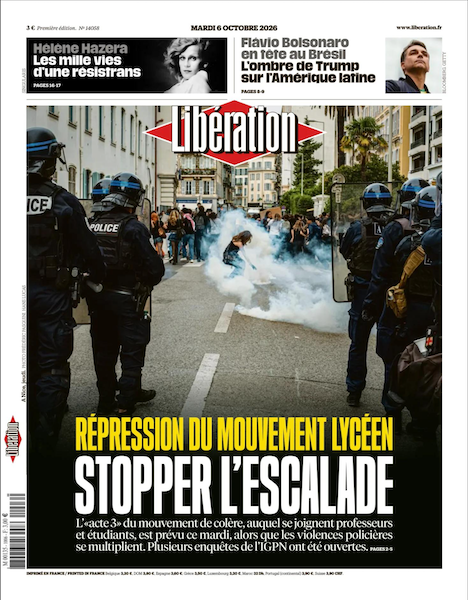 Jaquette de Liberation Du 6 Octobre 2026 FR.