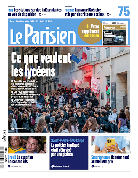Jaquette de Le Parisien Du 6 Octobre 2026 FR.